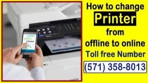 change printer offline to online